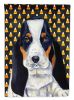Basset Hound #2 Candy Corn Halloween Garden Flag
