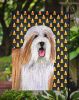 Bearded Collie Candy Corn Halloween Garden Flag