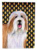 Bearded Collie Candy Corn Halloween Garden Flag