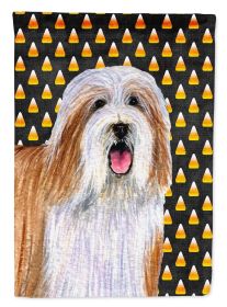 Bearded Collie Candy Corn Halloween Garden Flag