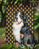 Bernese Mountain Dog Candy Corn Halloween Garden Flag