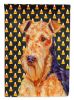 Airedale Candy Corn Halloween Garden Flag
