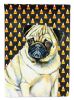 Pug Candy Corn Halloween Garden Flag