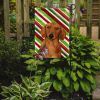 Dachshund Candy Cane Christmas Garden Flag