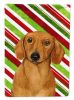 Dachshund Candy Cane Christmas Garden Flag