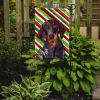Dachshund #2 Candy Cane Christmas Garden Flag