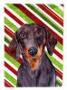 Dachshund #2 Candy Cane Christmas Garden Flag