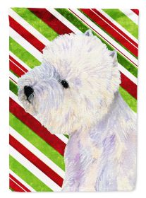 West Highland White Terrier Candy Cane Christmas Garden Flag