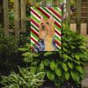 Silky Terrier Candy Cane Christmas Garden Flag