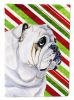 Bulldog Candy Cane Christmas Garden Flag