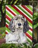 English Setter Candy Cane Christmas Garden Flag