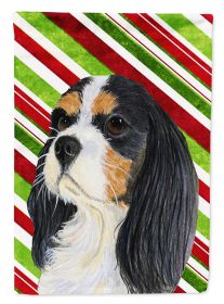 Cavalier King Charles Spaniel Candy Cane Christmas Garden Flag