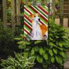 Whippet Candy Cane Christmas Garden Flag