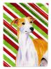 Whippet Candy Cane Christmas Garden Flag