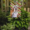Bearded Collie Candy Cane Christmas Garden Flag