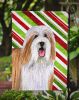Bearded Collie Candy Cane Christmas Garden Flag