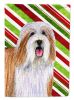 Bearded Collie Candy Cane Christmas Garden Flag
