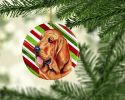 Bloodhound Christmas Candy Ceramic Ornament