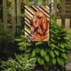 Bloodhound Candy Cane Christmas Garden Flag