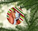 Basset Hound #3 Christmas Candy Ceramic Ornament