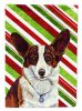 Corgi Candy Cane Christmas Garden Flag