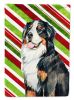 Bernese Mountain Dog Candy Cane Christmas Garden Flag