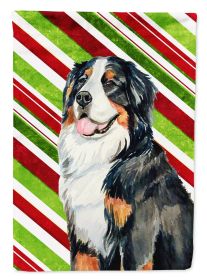 Bernese Mountain Dog Candy Cane Christmas Garden Flag