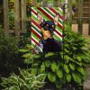 Min Pin Candy Cane Christmas Garden Flag