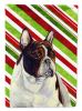 French Bulldog Candy Cane Christmas Garden Flag