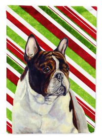 French Bulldog Candy Cane Christmas Garden Flag