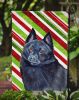 Schipperke Candy Cane Christmas Garden Flag
