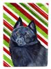 Schipperke Candy Cane Christmas Garden Flag
