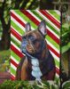 French Bulldog #2 Candy Cane Christmas Garden Flag