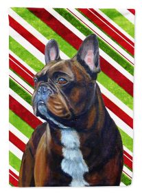 French Bulldog #2 Candy Cane Christmas Garden Flag