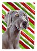 Weimaraner Candy Cane Christmas Garden Flag