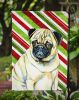 Pug Candy Cane Christmas Garden Flag