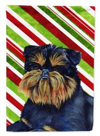 Brussels Griffon #2 Candy Cane Christmas Garden Flag
