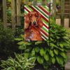 Irish Setter Candy Cane Christmas Garden Flag