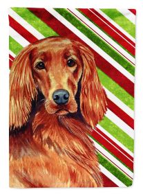 Irish Setter Candy Cane Christmas Garden Flag
