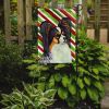 Papillon Candy Cane Christmas Garden Flag