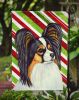 Papillon Candy Cane Christmas Garden Flag