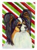 Papillon Candy Cane Christmas Garden Flag