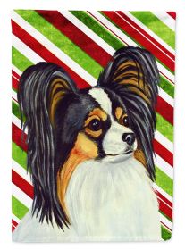 Papillon Candy Cane Christmas Garden Flag