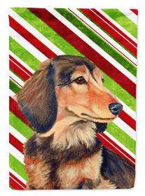 Dachshund #3 Candy Cane Christmas Garden Flag
