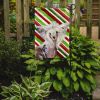 Chinese Crested Candy Cane Christmas Garden Flag