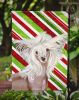 Chinese Crested Candy Cane Christmas Garden Flag