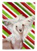 Chinese Crested Candy Cane Christmas Garden Flag