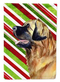 Leonberger Candy Cane Christmas Garden Flag