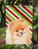 Pomeranian Candy Cane Christmas Garden Flag