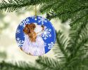 Australian Shepherd Winter Snowflakes Ornament